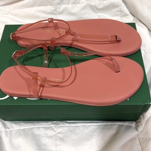 TKEES NEW Limited Edition * J. Crew Jelly sandals SZ 9 sun bleached Coral - Picture 10 of 12